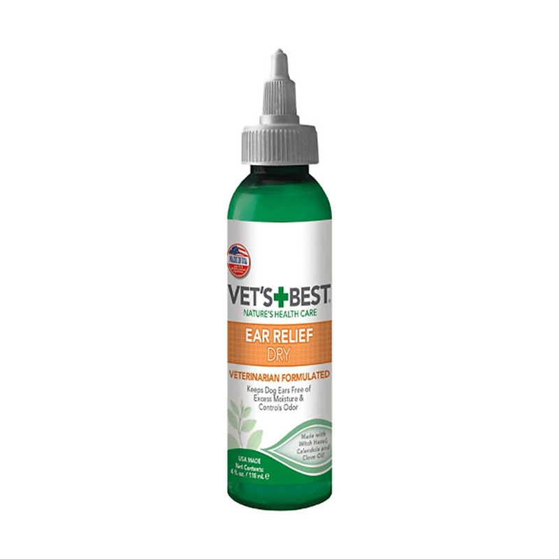 محلول خشک‌کننده و مراقبت از گوش سگ وتس بست Vet's Best Ear Relief Dry حجم 118 میلی لیتر