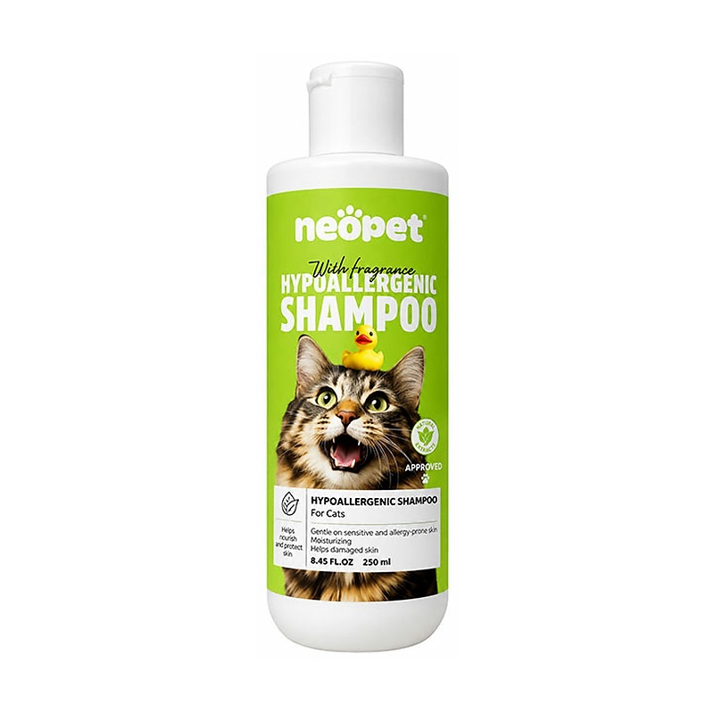 شامپو هیپوآلرژنیک گربه نئوپت Neopet Hypoallergenic Shampoo حجم ۲۵۰ میلی‌لیتر