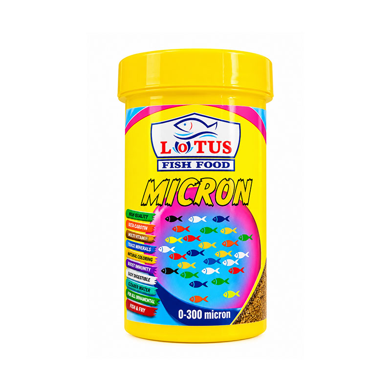 غذای رشد بچه ماهی میکرون لوتوس Lotus Micron Fry Growing Food حجم ۱۰۰ میلی‌لیتر