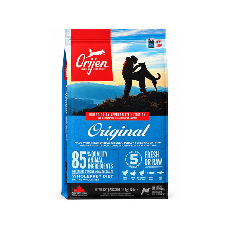 غذای خشک سگ اوریجن با طعم مرغ، بوقلمون و ماهی Orijen Adult Original وزن ۱۱.۴ کیلوگرم