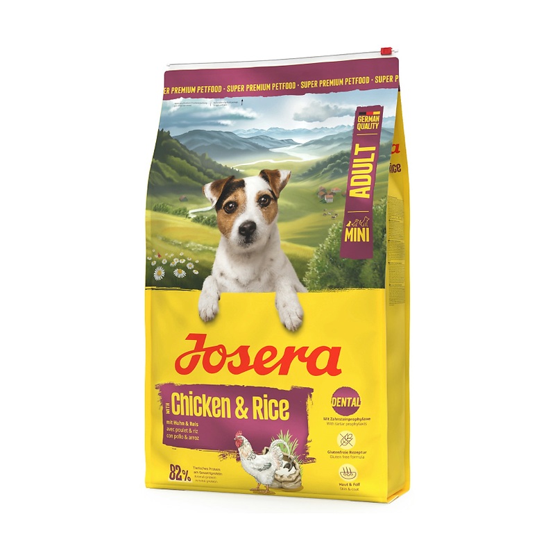 غذای خشک سگ جوسرا نژاد کوچک با طعم مرغ و برنج Josera Miniwell وزن 10 کیلوگرم | پت استوک
