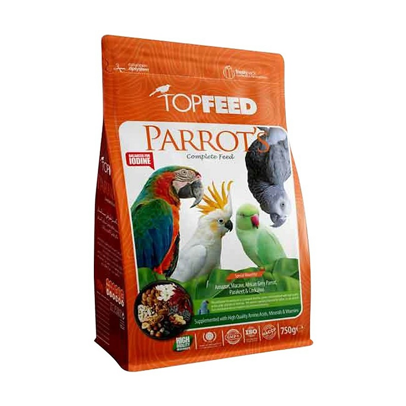 خوراک آجیلی طوطی سانان تاپ فید مدل Parrots Complete Food وزن 750 گرم