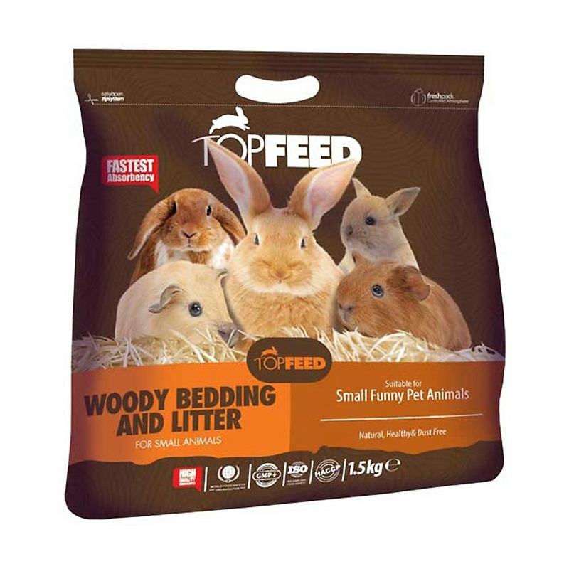 بستر بهداشتی حیوانات کوچک تاپ فید مدل Woody Bedding & Litter وزن 1.5 کیلوگرم
