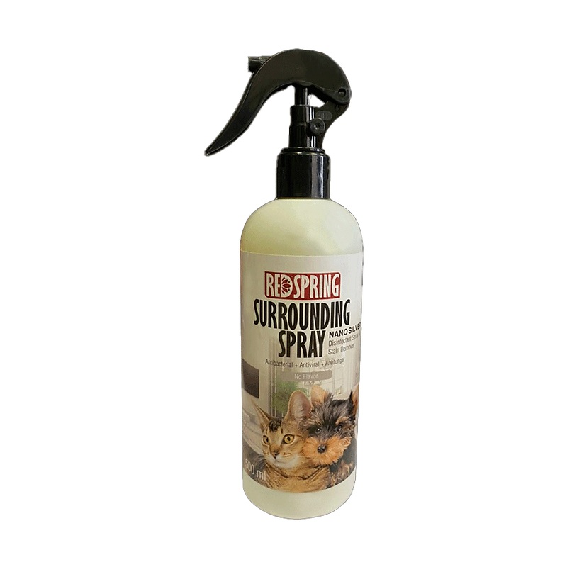 اسپری ضدعفونی کننده و لکه بر محیط رداسپرینگ بدون عصاره Surrounding Spray حجم 500 میلی‌لیتر