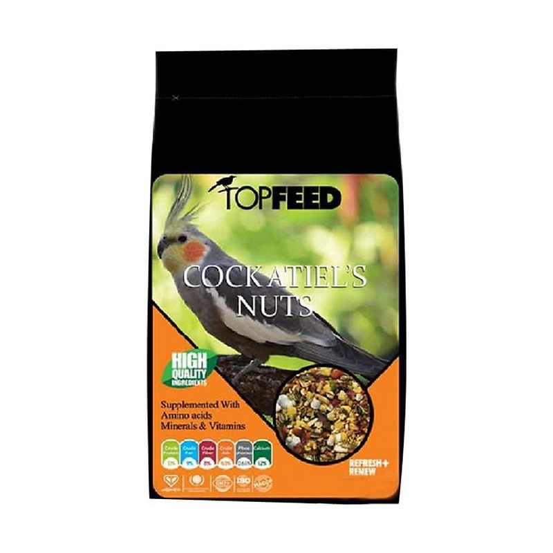 خوراک آجیلی عروس هلندی TopFeed Cockatiel's Nuts تاپ فید وزن 750 گرم
