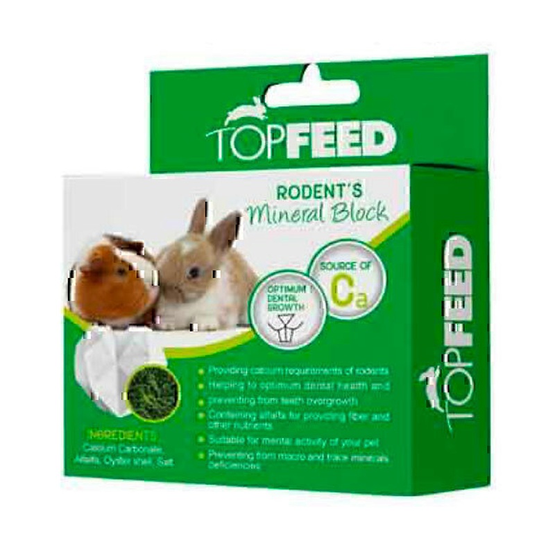 بلوک معدنی جوندگان حاوی یونجه تاپ فید Topfeed Rodents Mineral Block With Alfalfa وزن 100 گرم