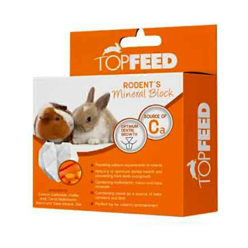 بلوک معدنی جوندگان حاوی هویج تاپ فید Topfeed Rodents Mineral Block With Carrots وزن 100 گرم