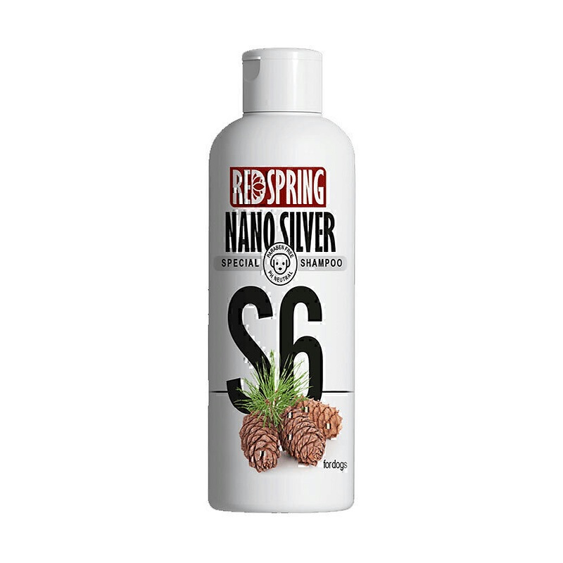 شامپو سگ S6 ضدعفونی کننده رداسپرینگ Redspring Nano silver Shampoo S6 حجم 300 میلی لیتر