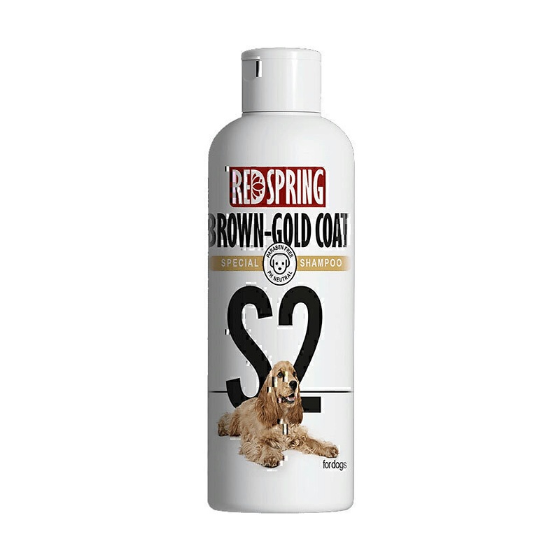 شامپو سگ S2 مخصوص مو‌های طلایی و قهوه‌ای رداسپرینگ Redspring Brown-Gold Coat Shampoo S2 حجم 300 میلی لیتر