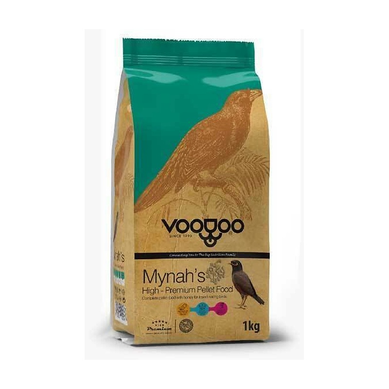 پلت غذای خشک مرغ مینا وودو Voodoo Myna Dry Pallet وزن 1 کیلوگرم