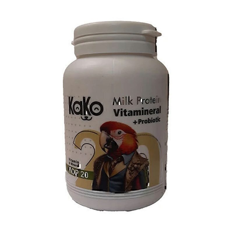 پودر مولتی ویتامین ومینرال پرندگان زینتی کاکو مدل تاپ بیست Kako Vitamineral Powder وزن 200 گرم