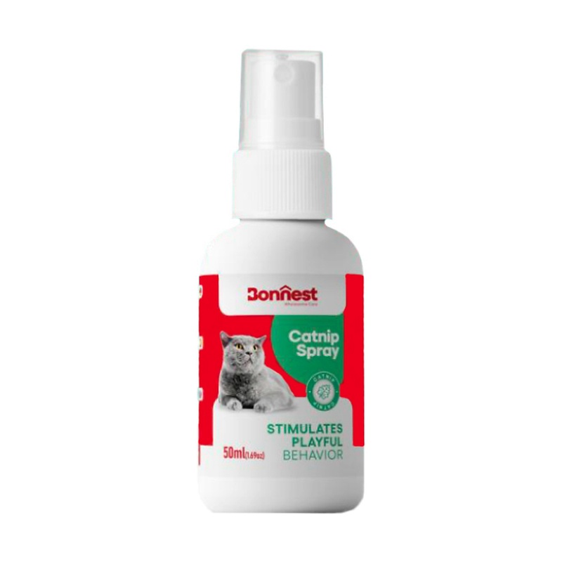 اسپری کتنیپ محرک بازی و فعالیت گربه بونست Bonnest Catnip Spray حجم 50 میلی لیتر