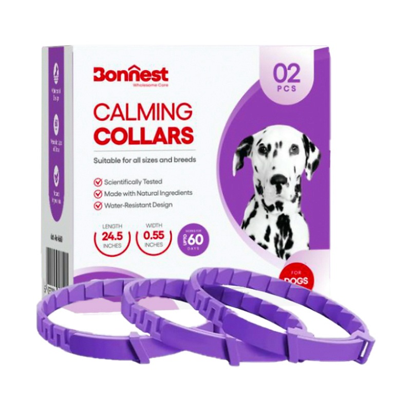 قلاده آرامش بخش سگ بونست مناسب تا 2 ماه رنگ بنفش Bonnest Calming Collars Purple بسته 2 عددی