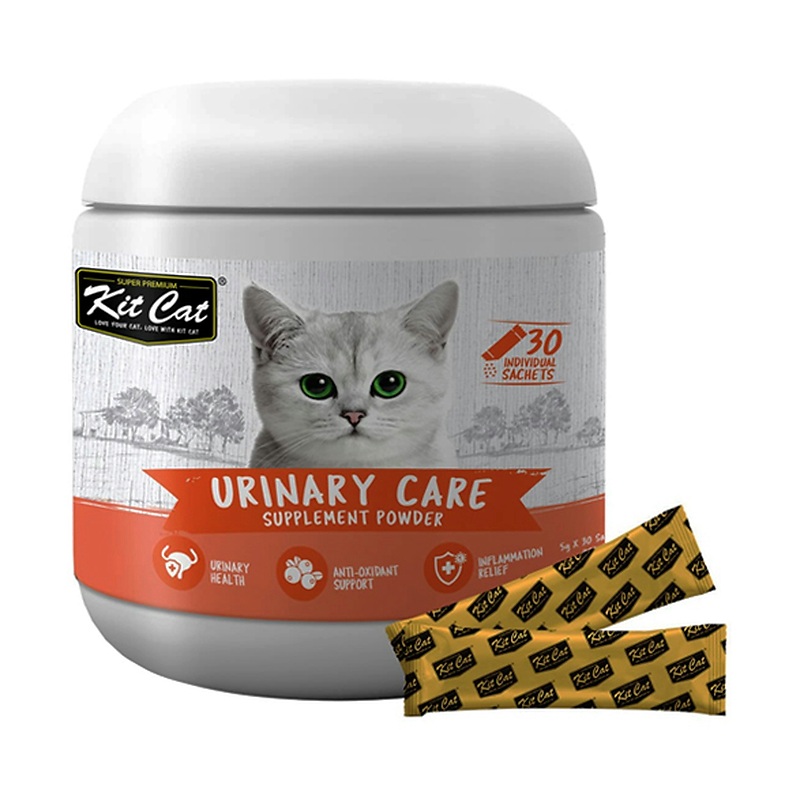 پودر مکمل گربه کیت کت مخصوص سلامت مجاری ادرار KitCat Urinary Powder بسته ۳۰ عددی